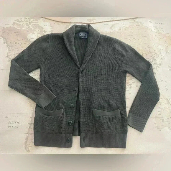 Abercrombie & Fitch XS Shawl Collar Cardigan Olive - Picture 1 of 5